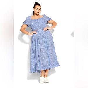 CCX Maxi dress light blue floral 12